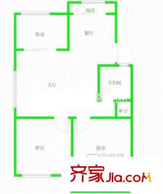 賢南公寓 3室戶型圖