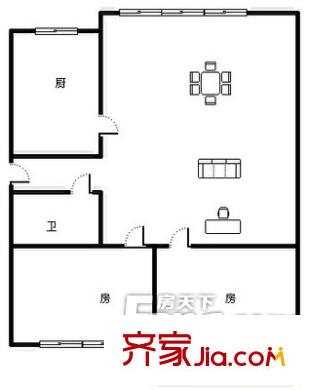 水澗新村 2室戶型圖
