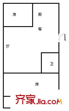 省防疫站單位宿舍 2室戶型圖