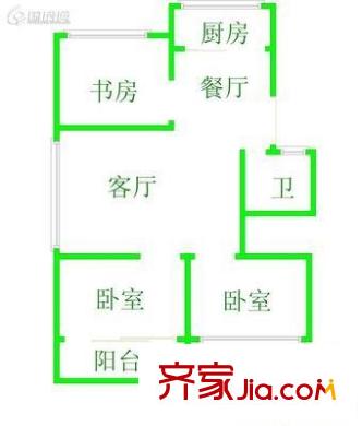 省立宿舍 3室 戶型圖