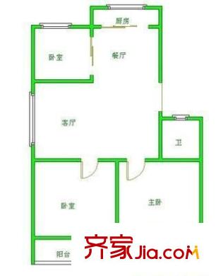 省立宿舍 3室 戶(hù)型圖