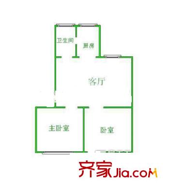 三塑宿舍 2室 戶型圖