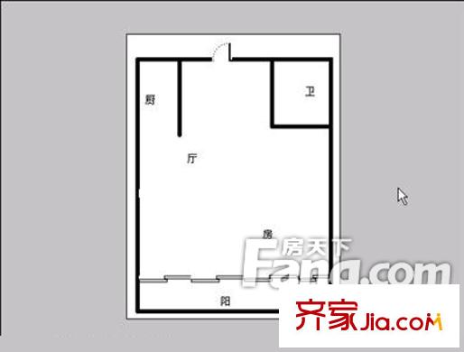 三塑宿舍 1室 戶型圖