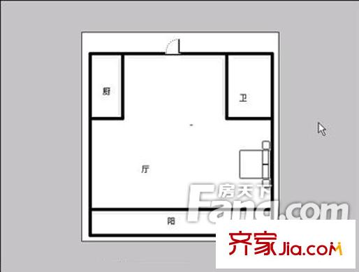 三塑宿舍 1室 戶型圖