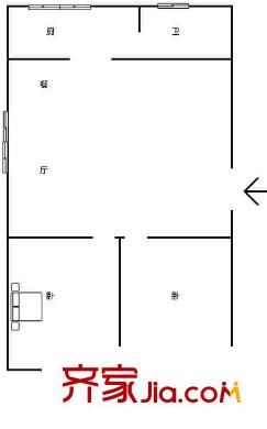 三叉街海員新村戶型圖海員新村 2室 戶型圖 2室1廳1衛(wèi)1廚