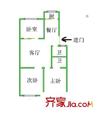 融山花園 3室 戶型圖