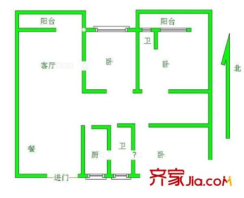 融僑花園一區(qū) 3室 戶型圖