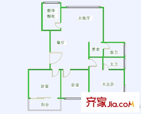 群升國際H區(qū) 3室戶型圖
