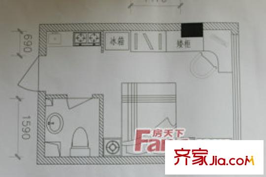 儒商樓 1室戶型圖