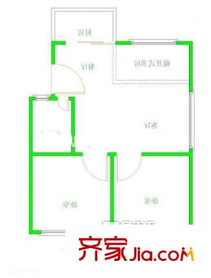 氣象局單位宿舍戶型圖氣象局單宿 2室 戶型圖 2室2廳1衛(wèi)1廚