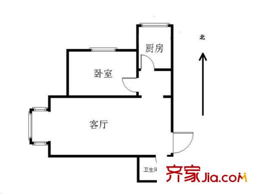 运乔嘉园 1室 户型图