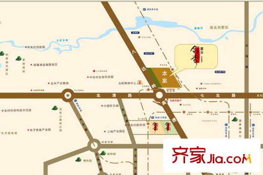 领秀慧谷区位图