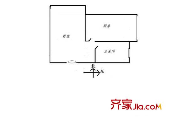 公园5号 1室 户型图
