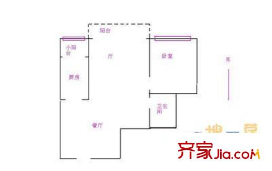 林萃路10号院户型图户型图 1室1厅1卫1厨