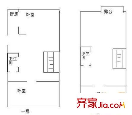 林萃路10号院户型图户型图 3室2厅2卫1厨