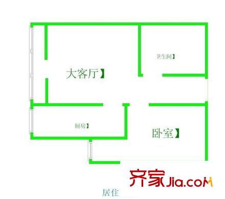 柳芳南里户型图户型图 1室1厅1卫1厨