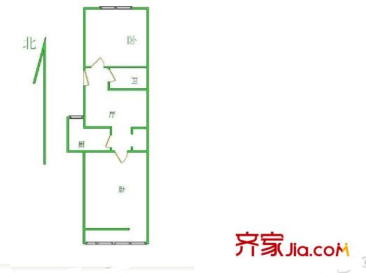 和平街西苑户型图户型图 2室1厅1卫1厨
