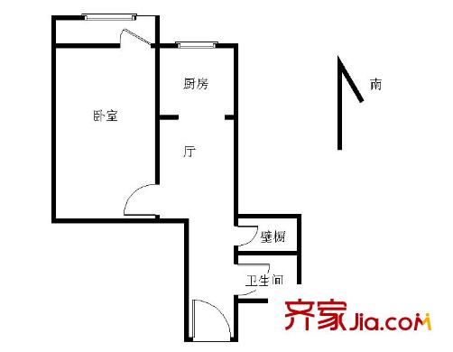 安贞里户型图户型图 1室1厅1卫1厨