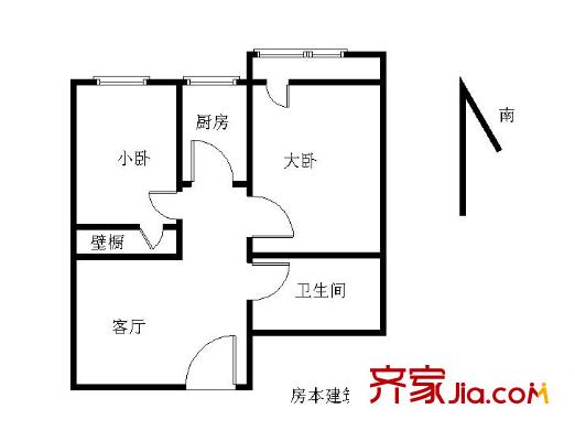 安贞里户型图户型图 2室1厅1卫1厨