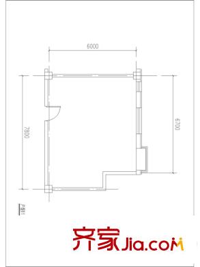 中奥广场・首站B1户型图 1室1厅1卫1厨