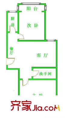 新天第户型图户型图 2室1厅1卫1厨