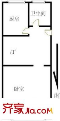 和平街十四区 1室 户型图