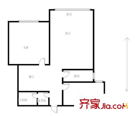 望花路西里户型图户型图 2室2厅1卫1厨