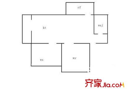 望花路西里户型图户型图 2室1厅1卫1厨