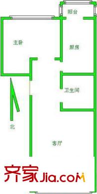 观音寺小区 1室 户型图
