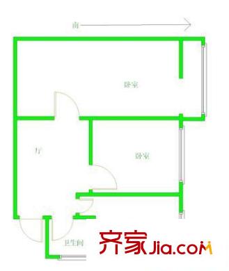 太平桥小区 2室 户型图