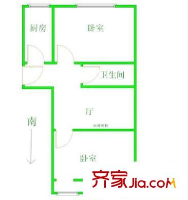 太平桥小区 2室 户型图