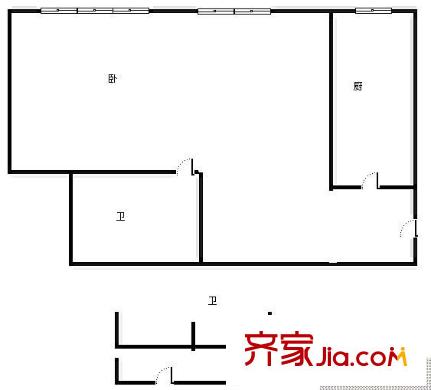 龍回苑 1室 戶型圖