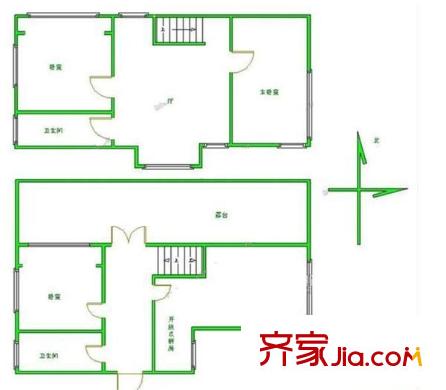 庄维花园一期 4室 户型图