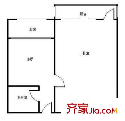 新源里小区户型图户型图 1室1厅1卫1厨