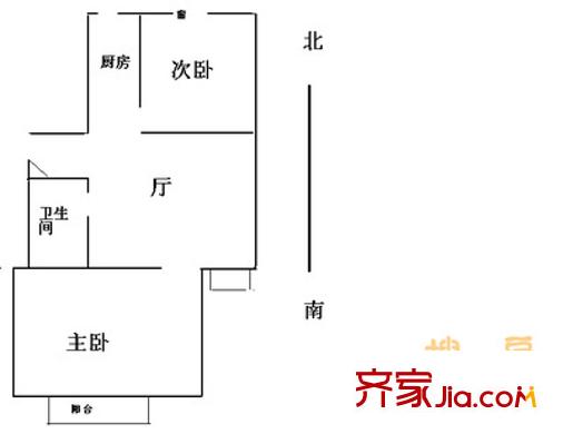 柳芳北街9号院户型图户型图 2室1厅1卫1厨