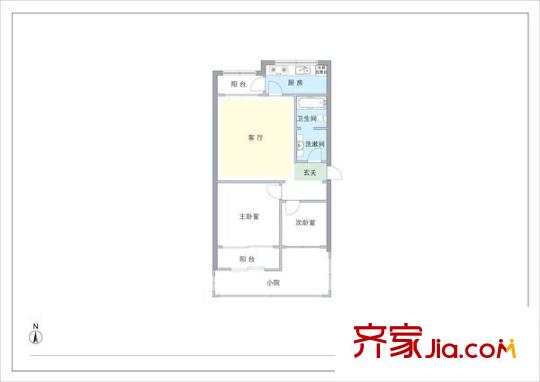 云趣園二區(qū) 2室 戶型圖