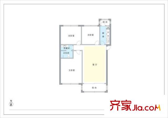 云趣園二區(qū) 3室 戶型圖