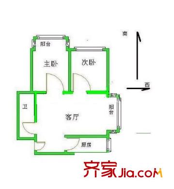 新华街三里 户型图