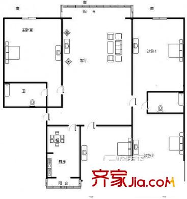 天通苑本三區(qū)戶型圖戶型圖 4室2廳2衛(wèi)1廚