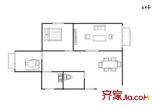 柳芳北里户型图户型图 2室2厅1卫1厨