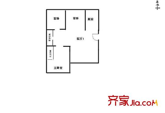 兴丰家园户型图户型图 3室1厅2卫1厨