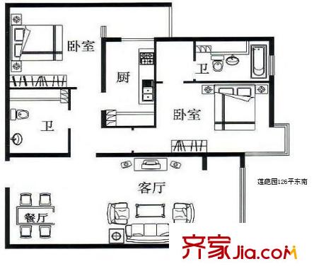北苑家园莲葩园 户型图