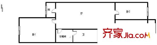 轮胎厂小区户型图户型图 2室1厅1卫1厨