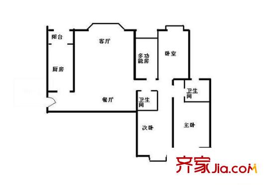 珠江帝景伯爵山 4室 户型图