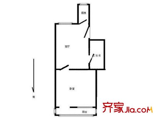 安慧北里雅园 1室 户型图