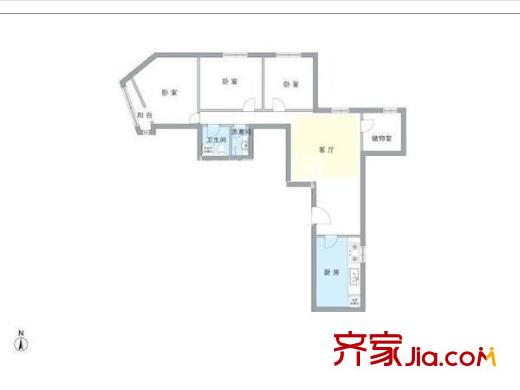安慧北里雅园 3室 户型图