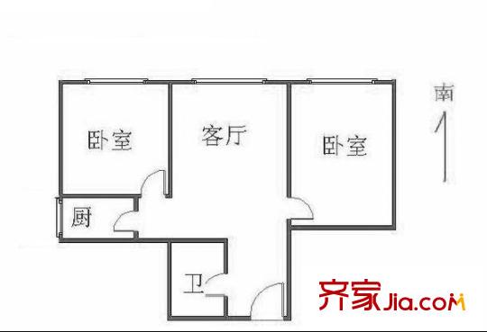 安慧北里雅园户型图安慧北里小区雅园 2室 户型图 2室1厅1卫1厨