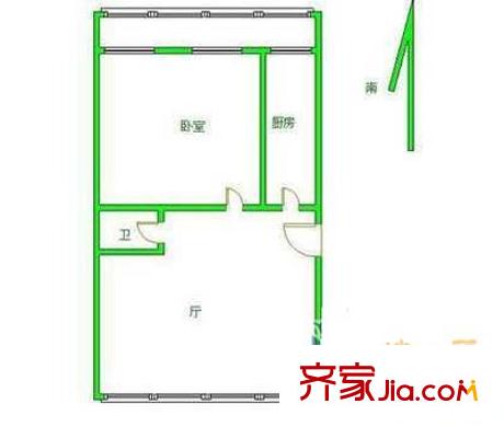 安慧北里雅园户型图安慧北里小区雅园 1室 户型图 1室1厅1卫1厨