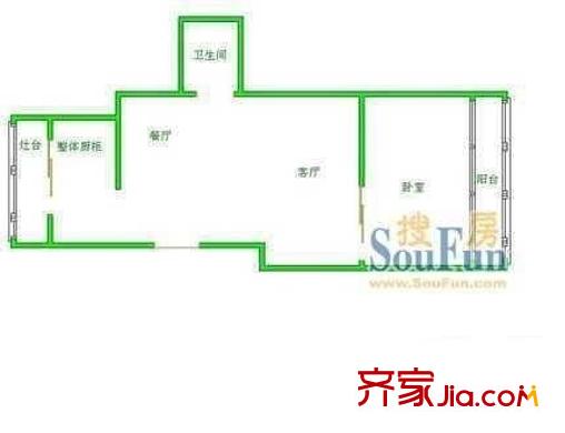 汇丰家园 1室 户型图