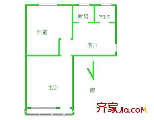 芳园里 2室 户型图